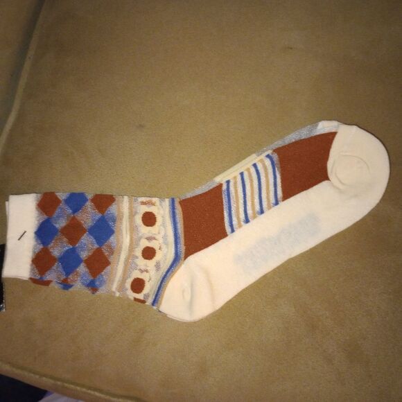 🆕🧦Free People Mesh Diamond and Floral Socks - Picture 1 of 4